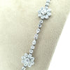 18ct White Gold Diamond Flower Necklace