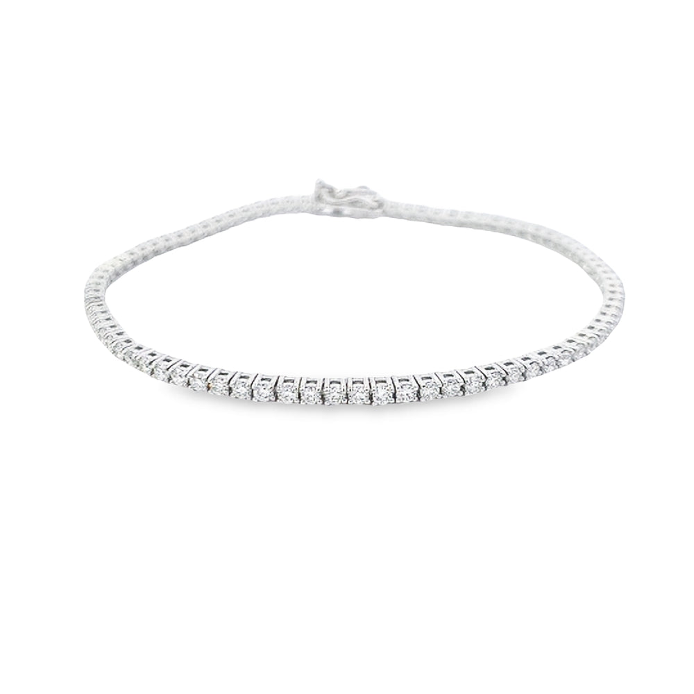 2.20ct Diamond Line Bracelet in 18ct White Gold