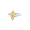 GIA 3.02ct Fancy Intense Yellow Marquise Cut Diamond Ring