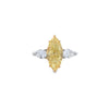 GIA 3.02ct Fancy Intense Yellow Marquise Cut Diamond Ring