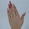 GIA 3.02ct Fancy Intense Yellow Marquise Cut Diamond Ring