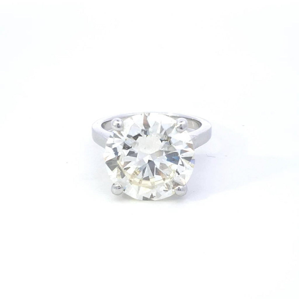 10.07ct Round Brilliant Cut Diamond Solitaire Set in 18ct White Gold