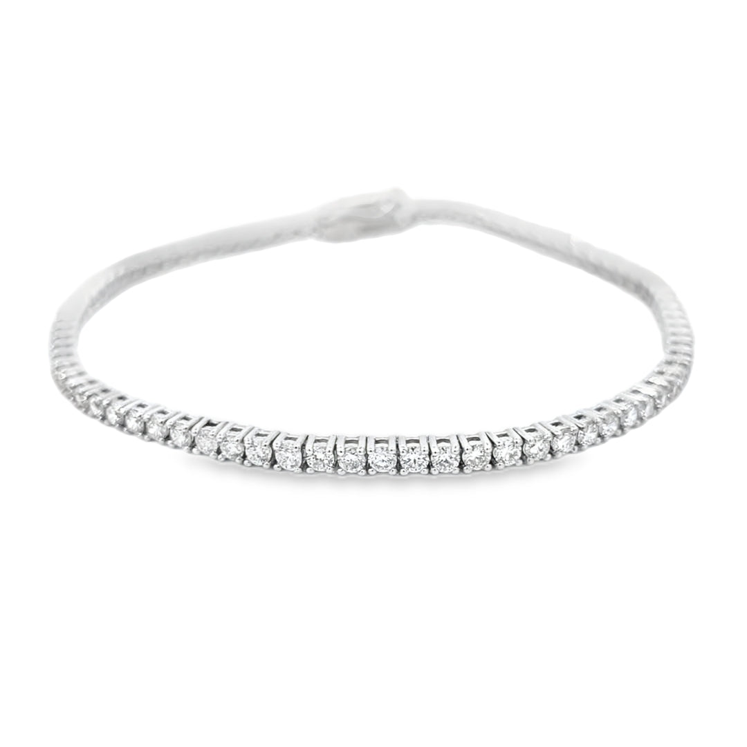 2.76ct Diamond Line Bracelet in 18ct White Gold