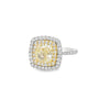 GIA 2.48ct W-X/VVS2 Cushion Cut Diamond Halo Ring Set in Platinum