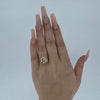 GIA 4.00ct Diamond Halo Ring Set in 18ct Gold