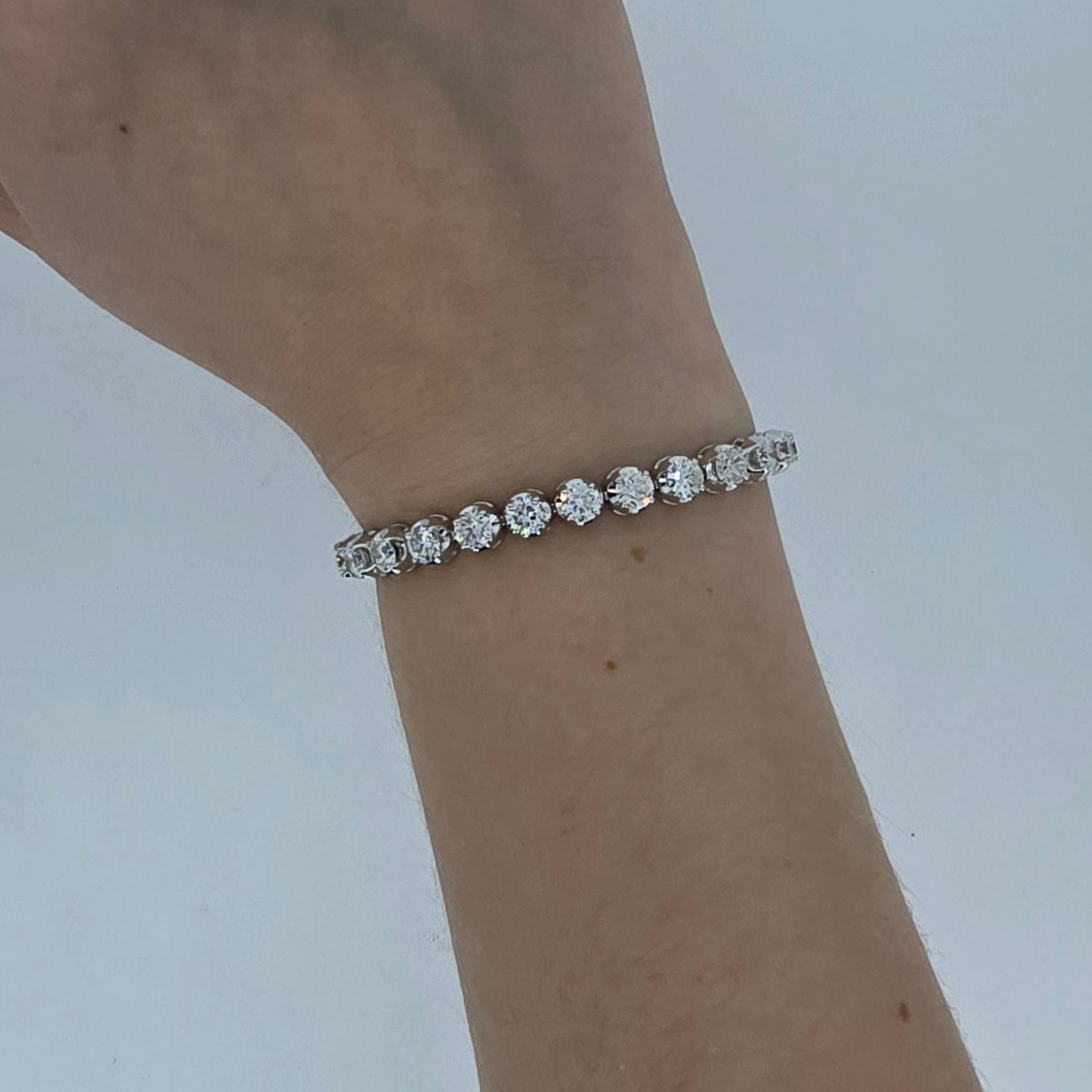 12.00ct Diamond Line Bracelet in 18ct White Gold