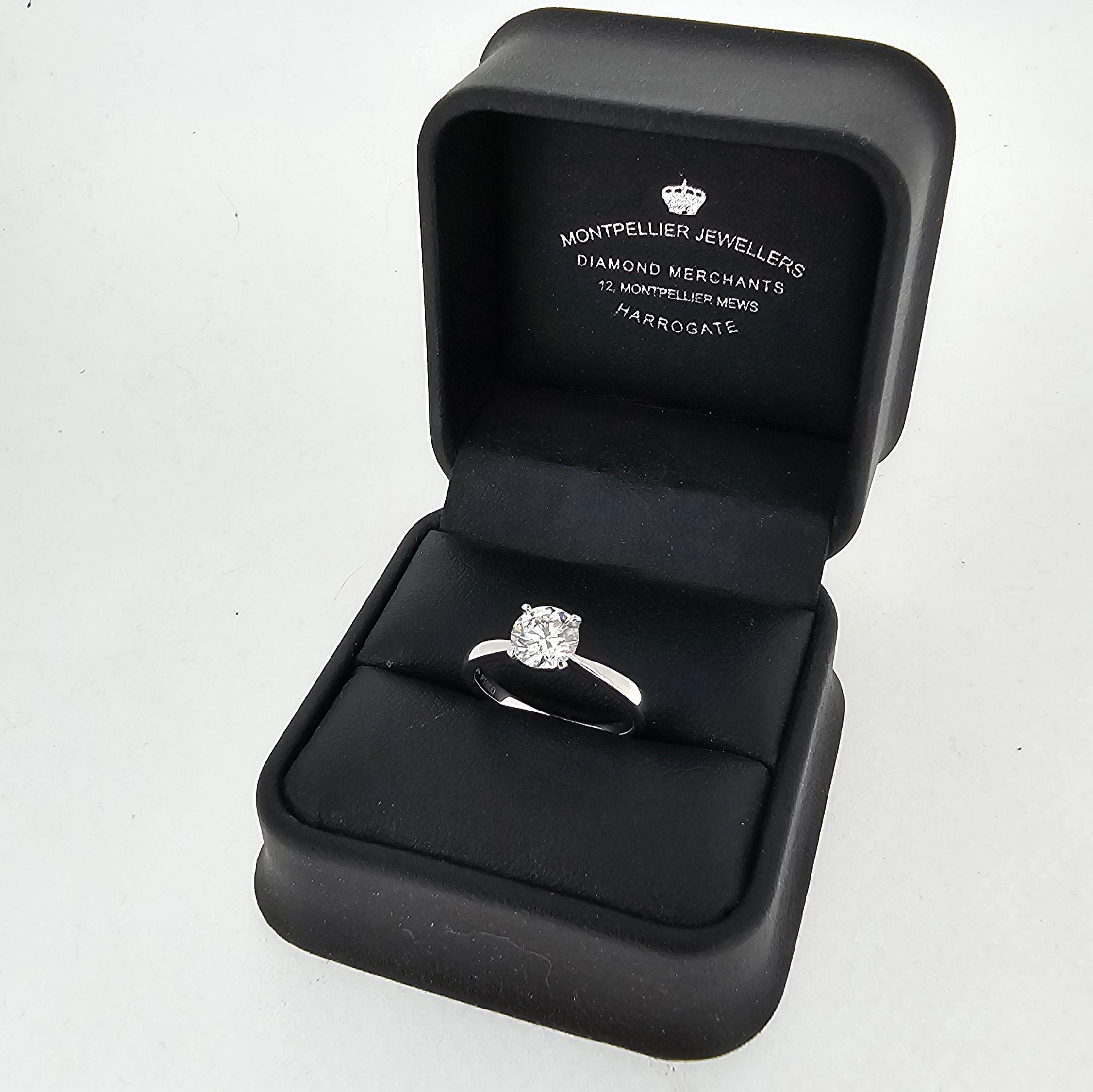 GIA 1.01ct I/SI2 Round Brilliant Cut Diamond Solitaire set in Platinum