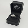 3.70ct G/SI Round Brilliant Cut Diamond Solitaire Ring with Tapered Baguette Shoulders Set in Platinum