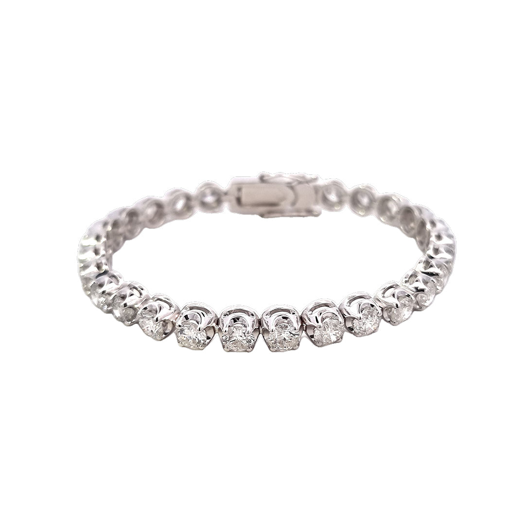 12.00ct Diamond Line Bracelet in 18ct White Gold