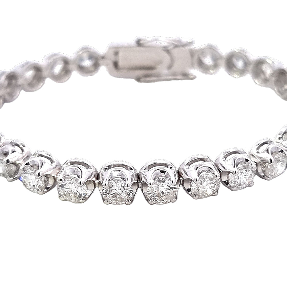 12.00ct Diamond Line Bracelet in 18ct White Gold