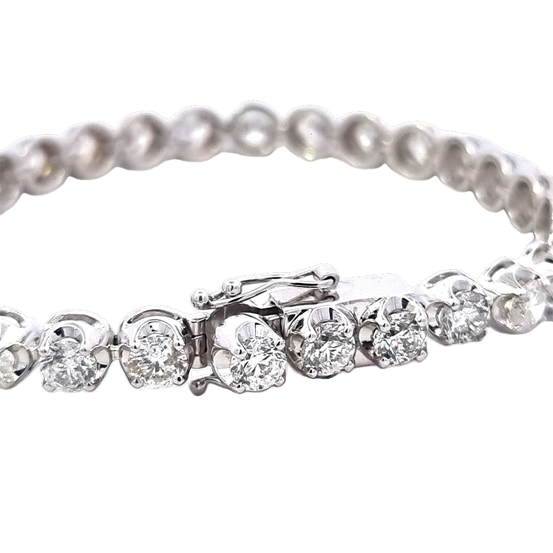 12.00ct Diamond Line Bracelet in 18ct White Gold