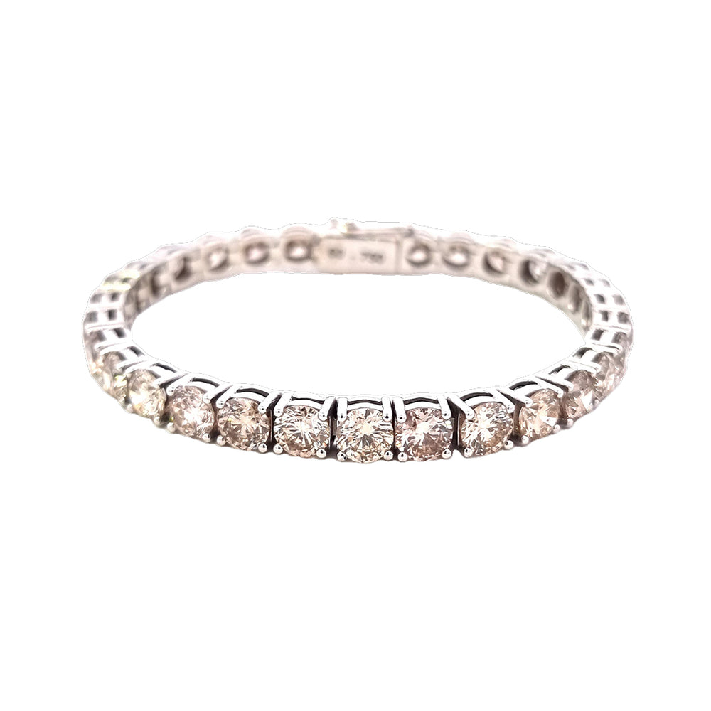 22.34ct Diamond Line Bracelet in 18ct White Gold