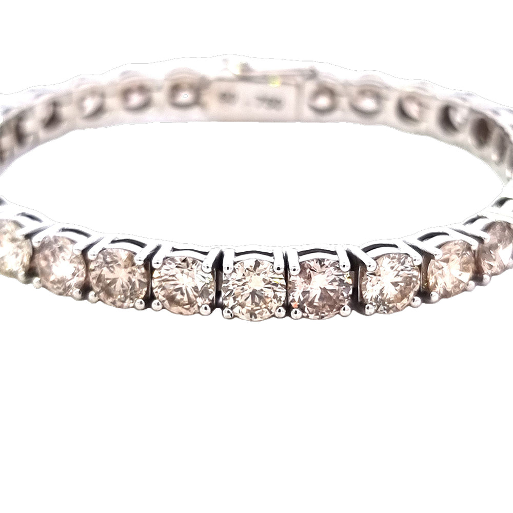 22.34ct Diamond Line Bracelet in 18ct White Gold