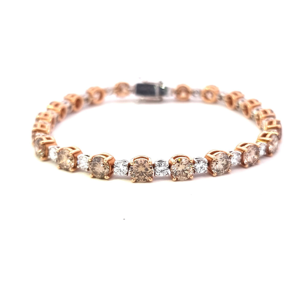 15.76ct Fancy Diamond Line Bracelet in 18ct Gold