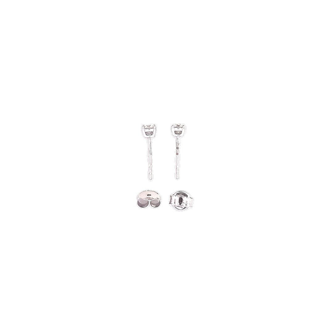 0.40ct Diamond Stud Earrings Set In 18ct White Gold