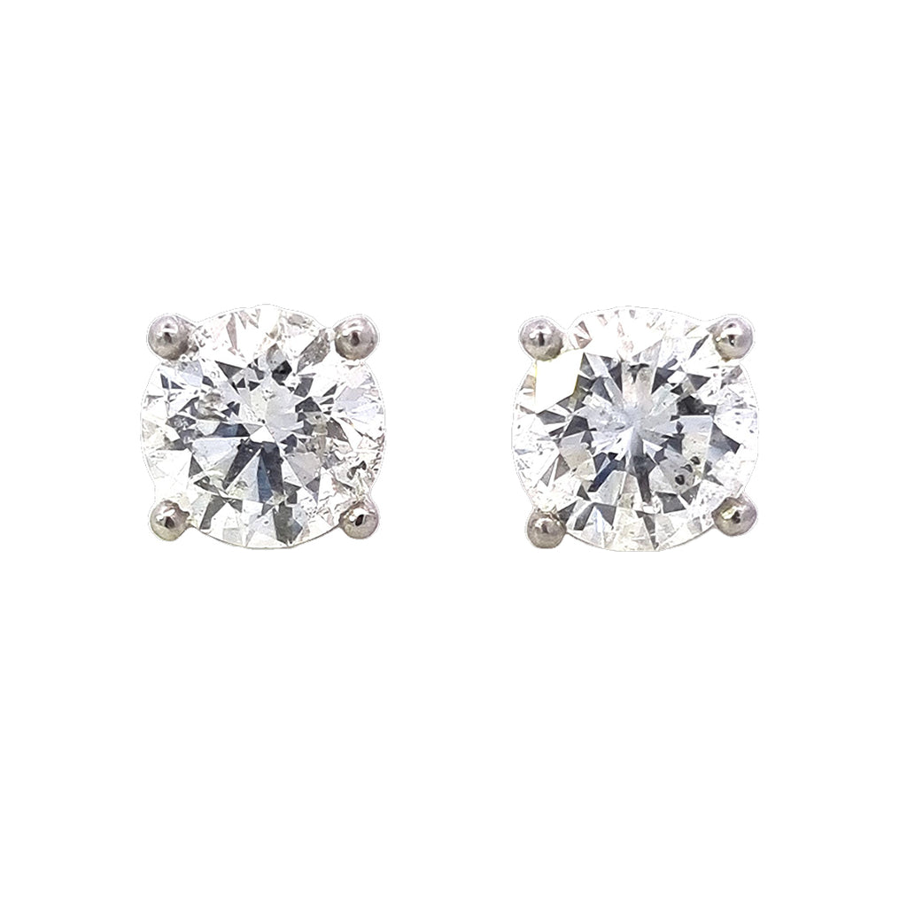 10.03ct Diamond Stud Earrings Set In Platinum