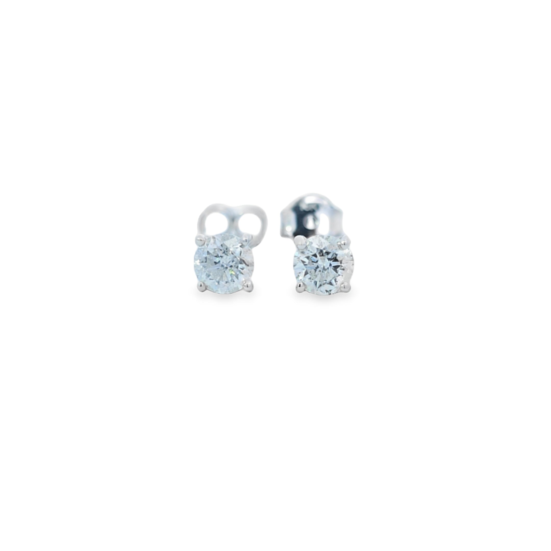 1.08ct Diamond Stud Earrings Set In 18ct White Gold