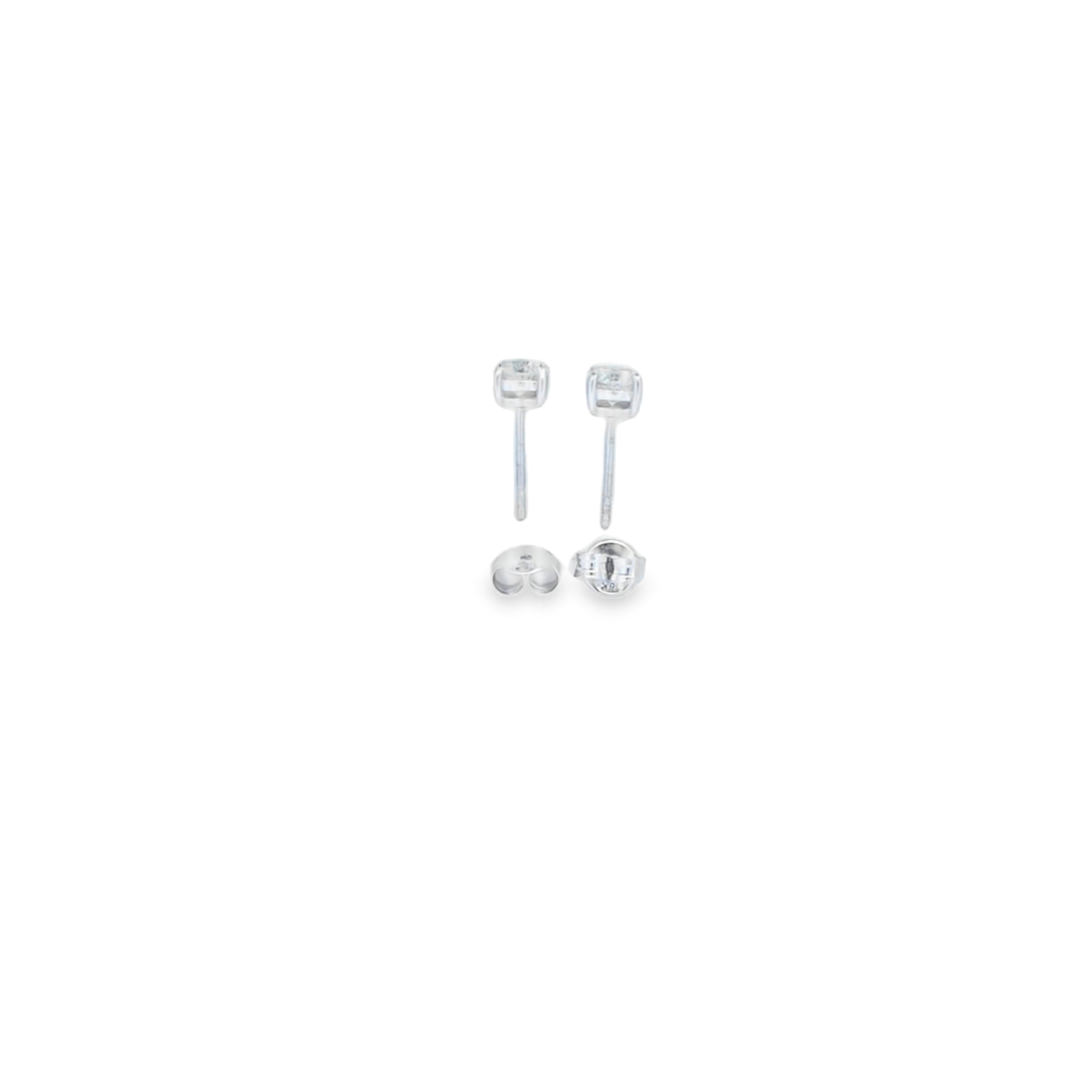 1.08ct Diamond Stud Earrings Set In 18ct White Gold