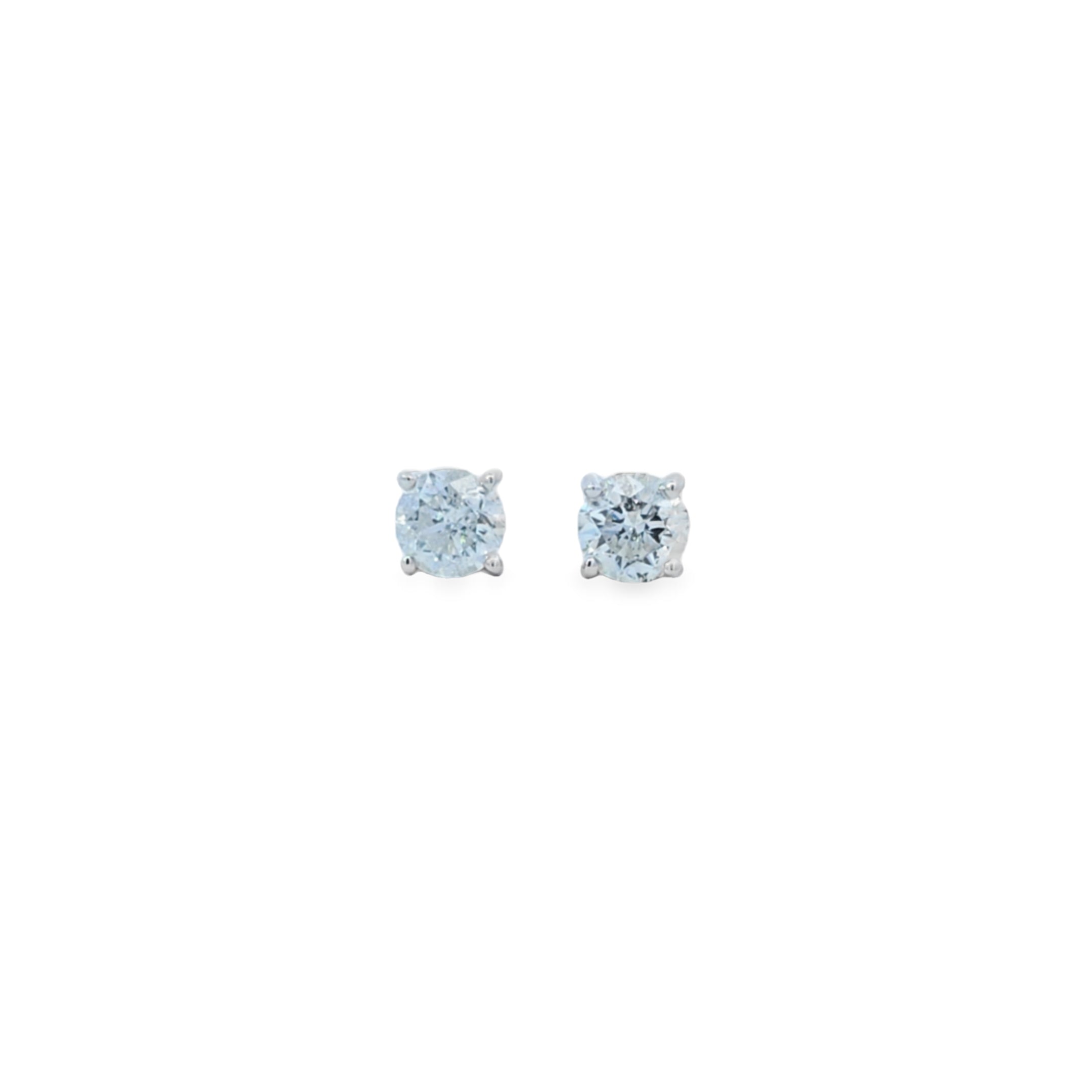 1.08ct Diamond Stud Earrings Set In 18ct White Gold