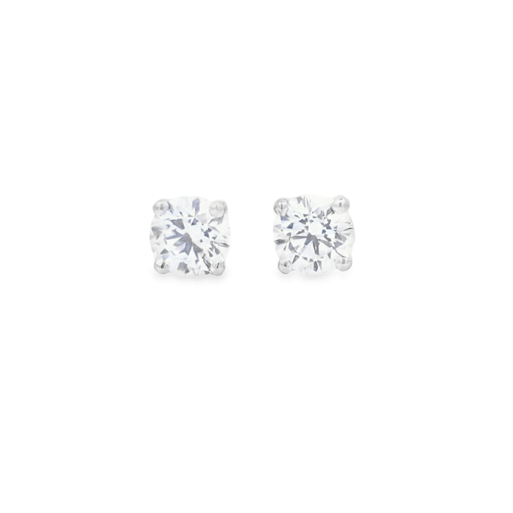 IGI 2.01ct D/VVS2 LAB Diamond Stud Earrings Set In 18ct White Gold