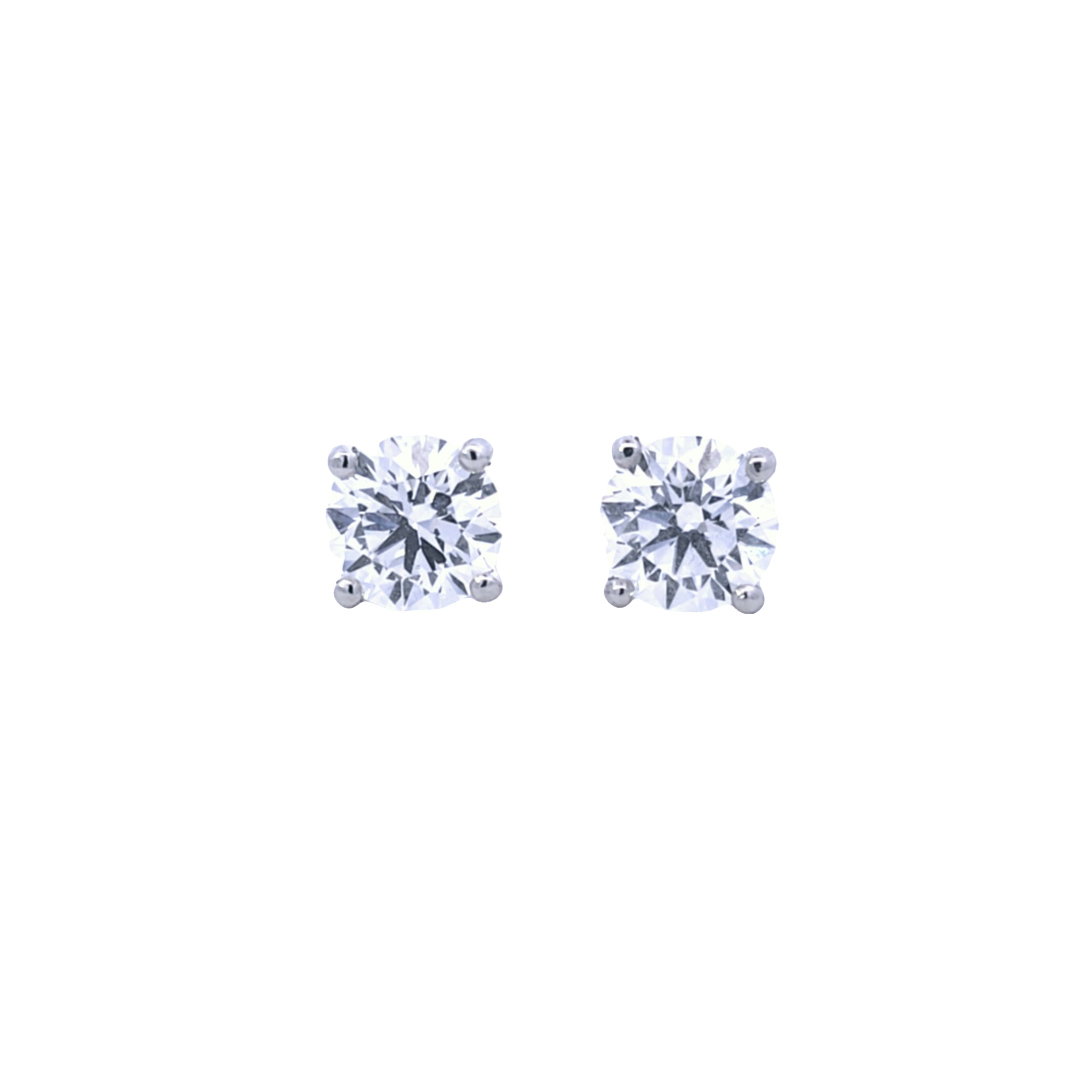 IGI 4.04ct D/VS2 LAB Diamond Stud Earrings Set In Platinum