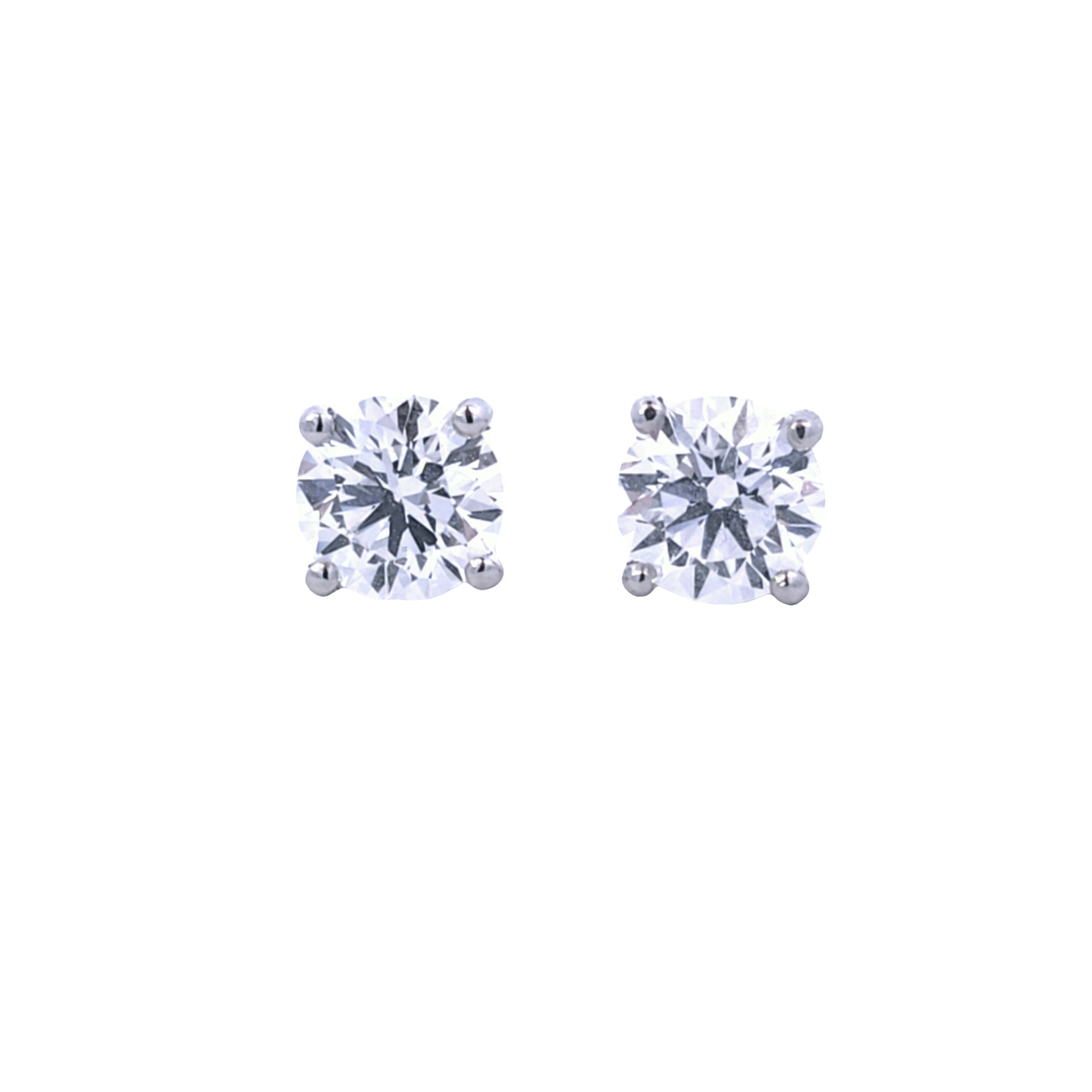 IGI 4.04ct D/VS2 LAB Diamond Stud Earrings Set In Platinum