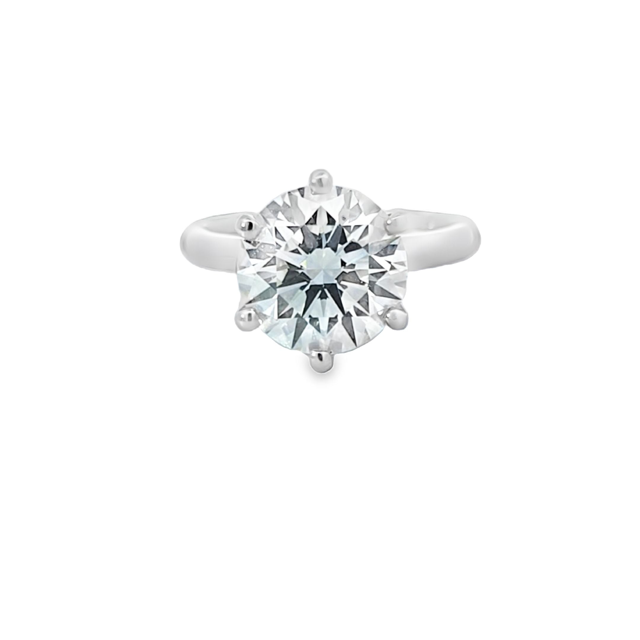 GIA 4.20ct N/VS2 Round Brilliant Cut Diamond Solitaire set in Platinum