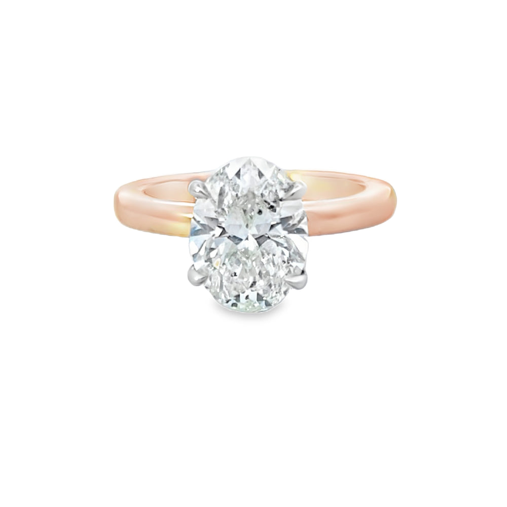 GIA 3.01ct K/I1 Oval Cut Diamond Solitaire set in 18ct Gold