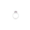 GIA 0.38ct Fancy Green-Blue Pear Cut Diamond Halo Ring Set in 18ct White Gold