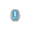 6.67ct Aquamarine & Diamond Ring Set in Platinum