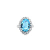 3.00ct Aquamarine & Diamond Ring Set in 18ct White Gold