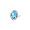 3.00ct Aquamarine & Diamond Ring Set in 18ct White Gold