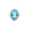 3.00ct Aquamarine & Diamond Ring Set in 18ct White Gold