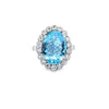 3.00ct Aquamarine & Diamond Ring Set in 18ct White Gold