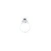 Oval Cut Sapphire & Diamond Fancy Double Cluster Ring with Diamond Shoulders Set in 18ct White Gold