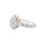 GIA 3.72ct Y-Z/VVS2 Cushion Cut Diamond Fancy Band Halo Ring Set in 18ct White Gold