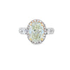 GIA 3.72ct Y-Z/VVS2 Cushion Cut Diamond Fancy Band Halo Ring Set in 18ct White Gold