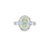 GIA 3.72ct Y-Z/VVS2 Cushion Cut Diamond Fancy Band Halo Ring Set in 18ct White Gold