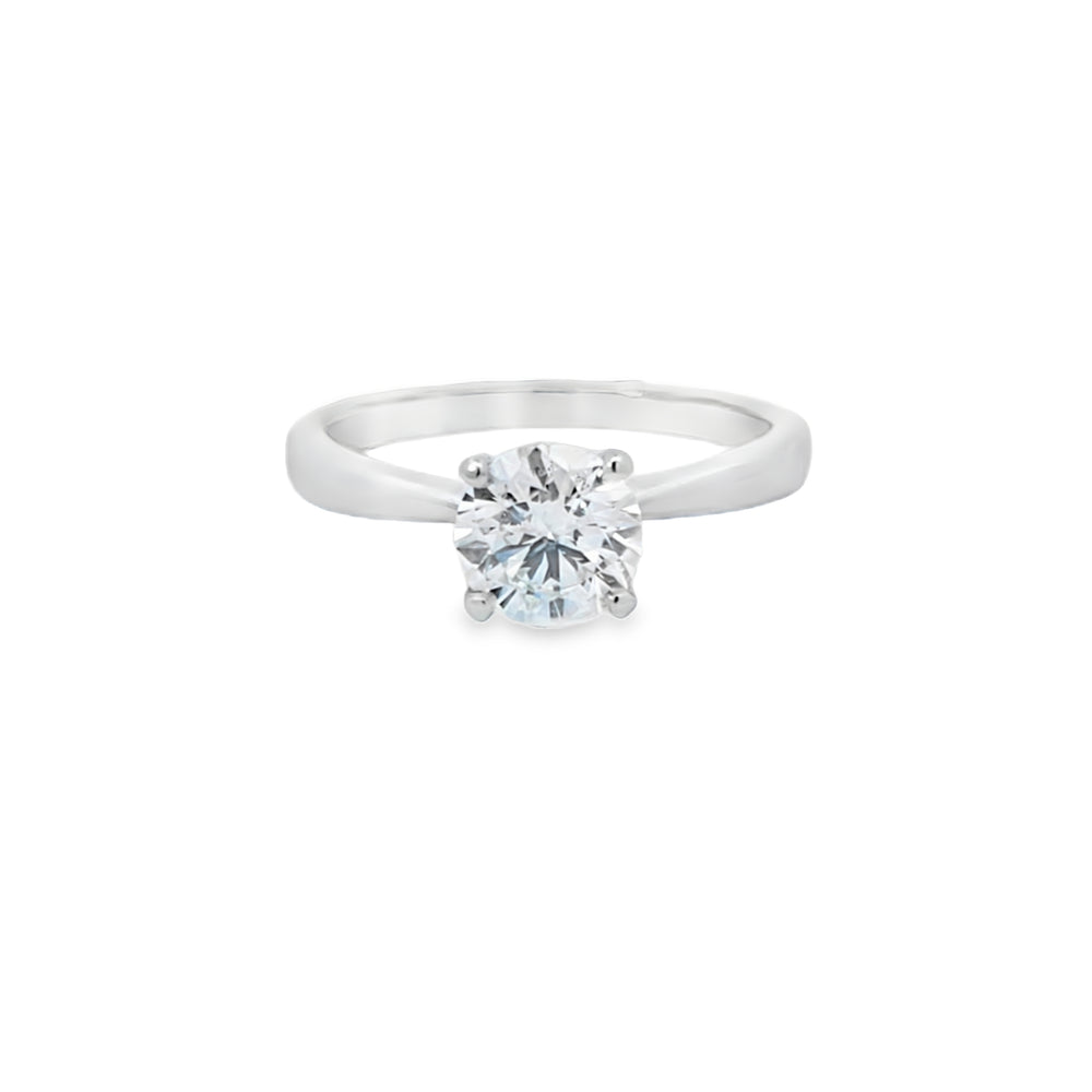 GIA 1.01ct I/SI2 Round Brilliant Cut Diamond Solitaire set in Platinum