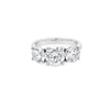 GIA 3.56ct N/SI2 Diamond 3 Stone Ring Set In Platinum