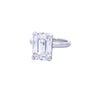 IGI 7.02ct F/VS1 LAB Diamond Emerald Cut Solitaire Set In Platinum