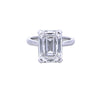 IGI 7.02ct F/VS1 LAB Diamond Emerald Cut Solitaire Set In Platinum