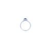 Sapphire & Diamond Halo Ring Set in Platinum