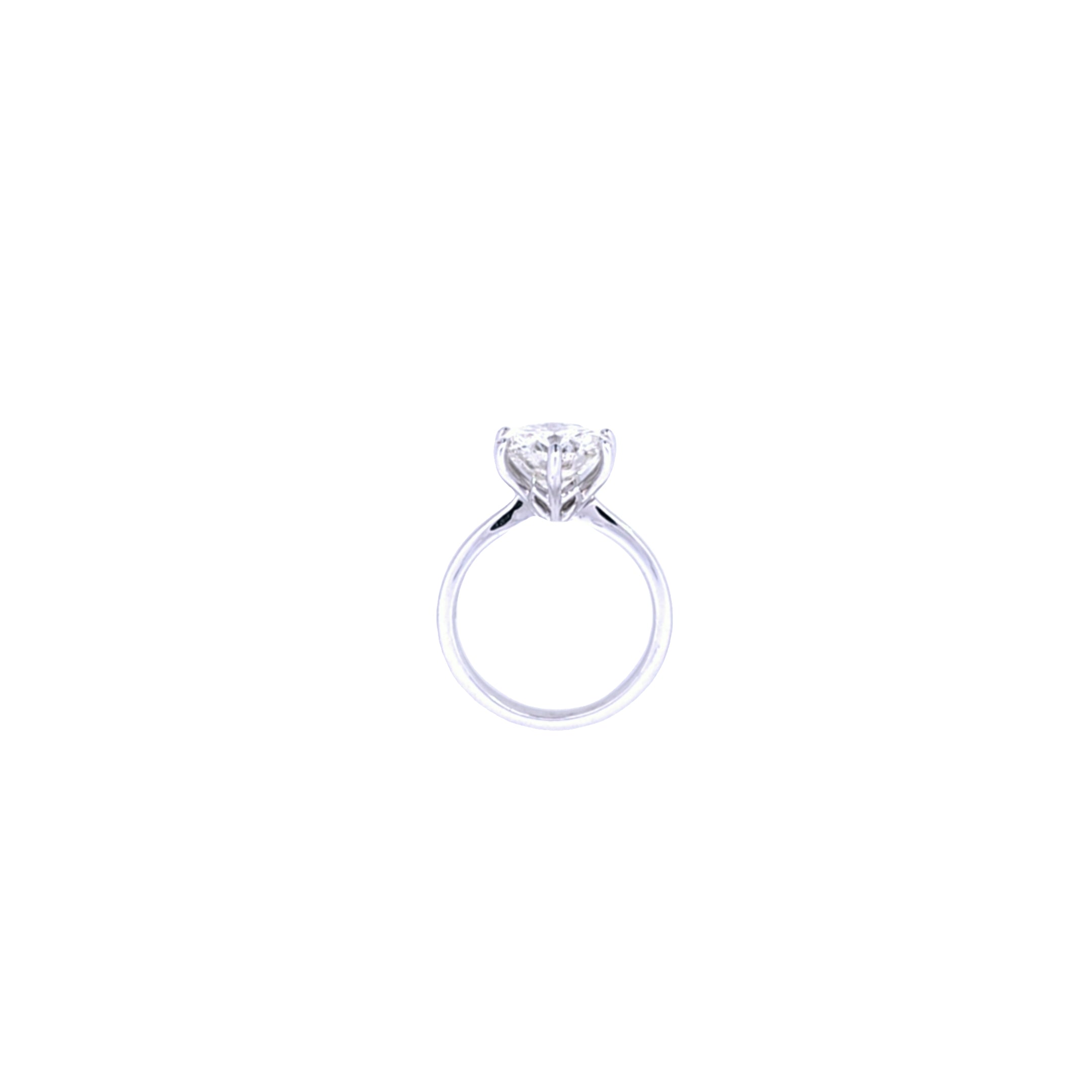 3.57ct L/SI Round Brilliant Cut Diamond Solitaire set in Platinum