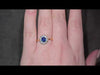 0.95ct Sapphire & 0.28ct Diamond Cluster Ring Set in 18ct Gold