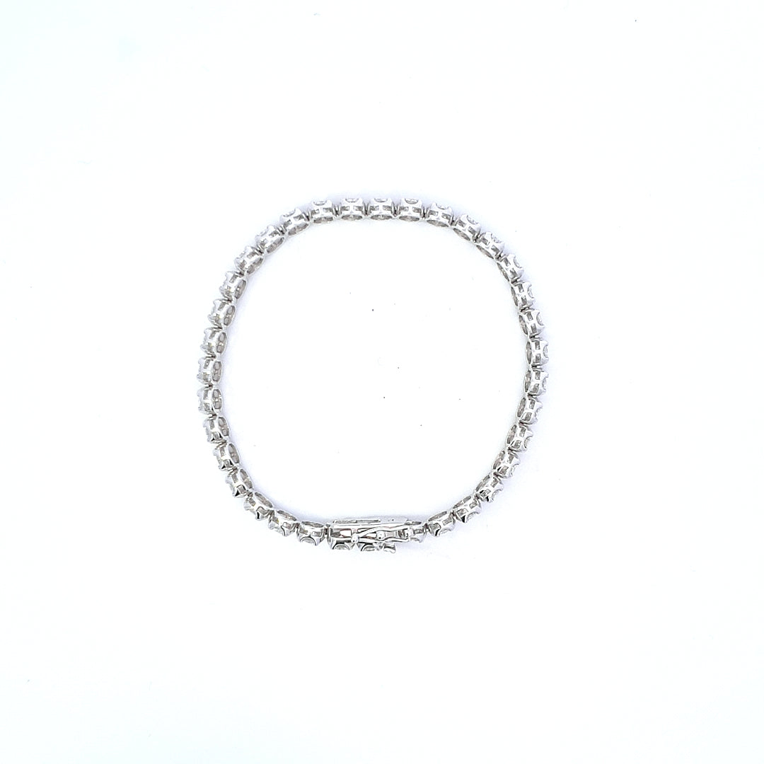 7.48ct Diamond Line Bracelet in 18ct White Gold