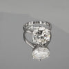 6.10ct Platinum Diamond Solitaire Ring